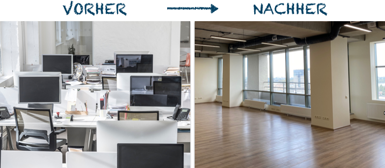 Büroauflösung vorher / nachher